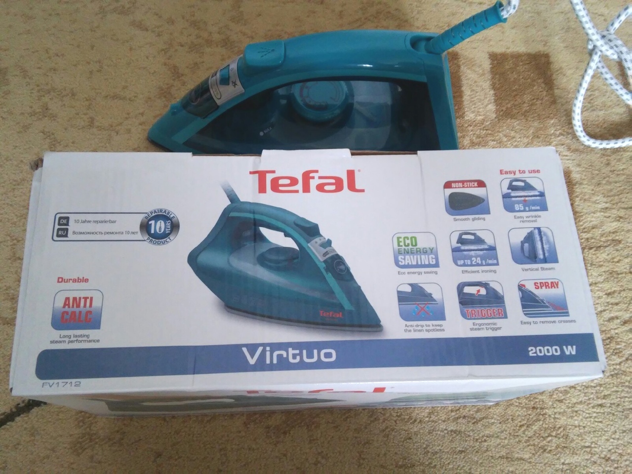 Всем утюгам утюг марки Tefal virtuo fv1712 Обзоры пользователей