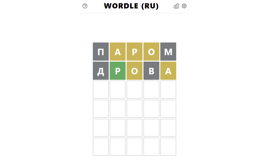 Угадать слово из 5 букв игра